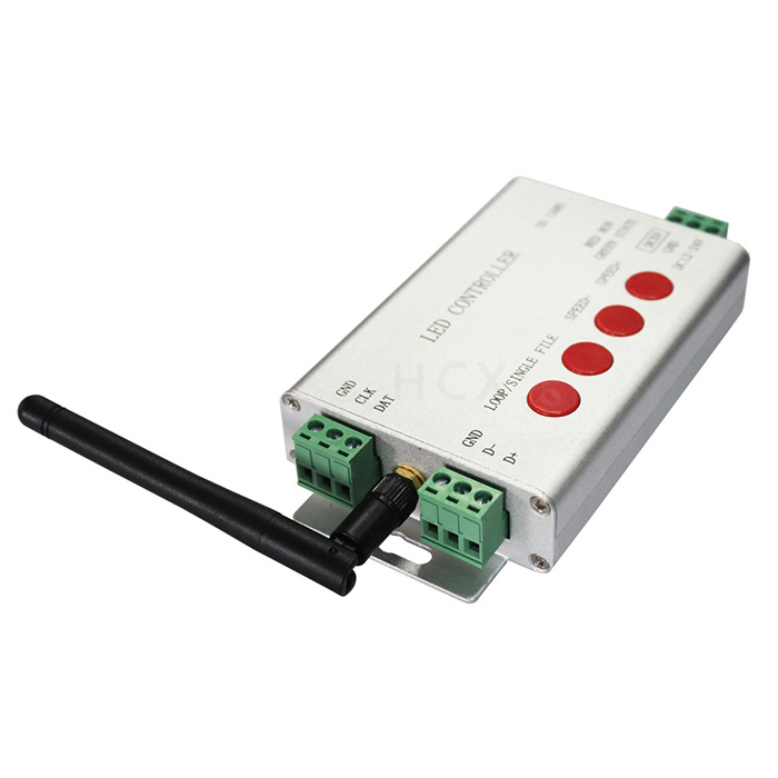 DC5-24V led wifi controller,1 port control 2048 pixels,DMX512 controller,support WS2812,DMX512,etc.Controlled by android phone via WLAN, Applicable TO led full color strip DC5-24V led wifi controller,1 port control 2048 pixels,DMX512 controller,support WS2812,DMX512,etc.Controlled by android phone via WLAN, Applicable TO led full color strip